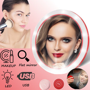 2 IN 1 WIRELESS CHARGING & LED MAKEUP MIRROR